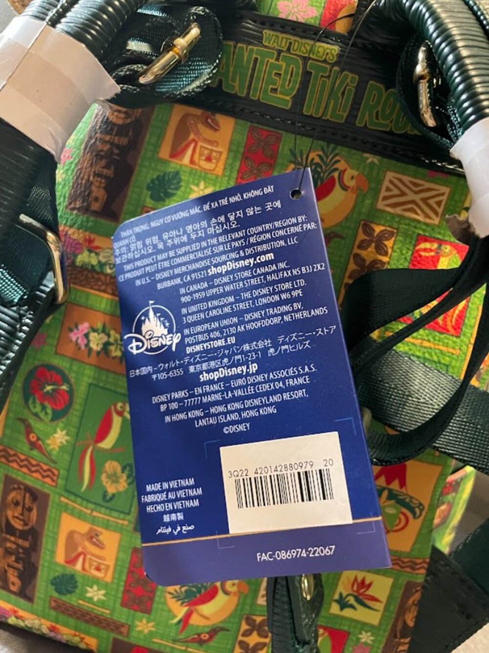 Loungefly Disney Main Attraction Tiki Room Mini Backpack NEW - Picture 3 of 5